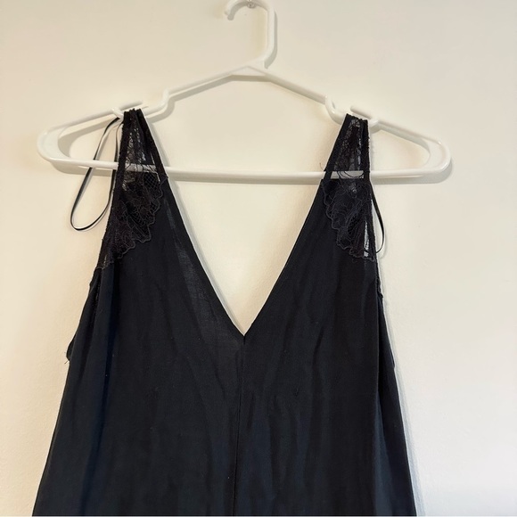 AllSaints black Cate wide leg jumpsuit size small 100% Rayon - Picture 11 of 15